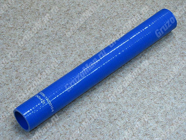 Патрубок радиатора МАЗ верхний (д.42х47) СИЛИКОН синий